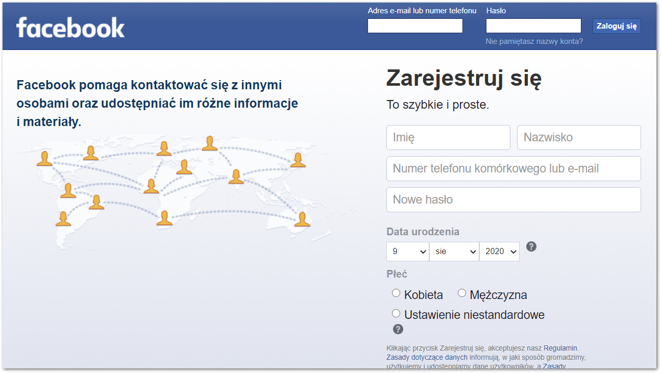 Facebook - Dodatkowe Uwierzytelnienie Logowania (2FA)